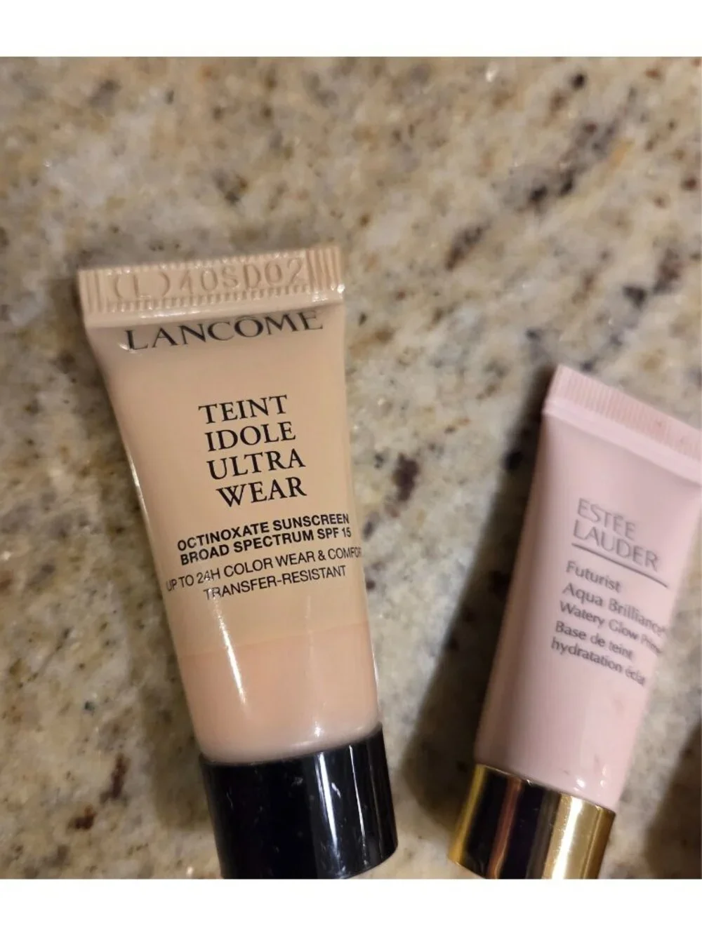 Lot of 3 Travel Sample Size Lancome Ultra Wear Estee Lauder Futurist Double Wear